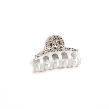 Заколка для волосся краб Dulka Silver Crystal Hair Clip Сірий 6 x 4 см 1 шт(UH407050)